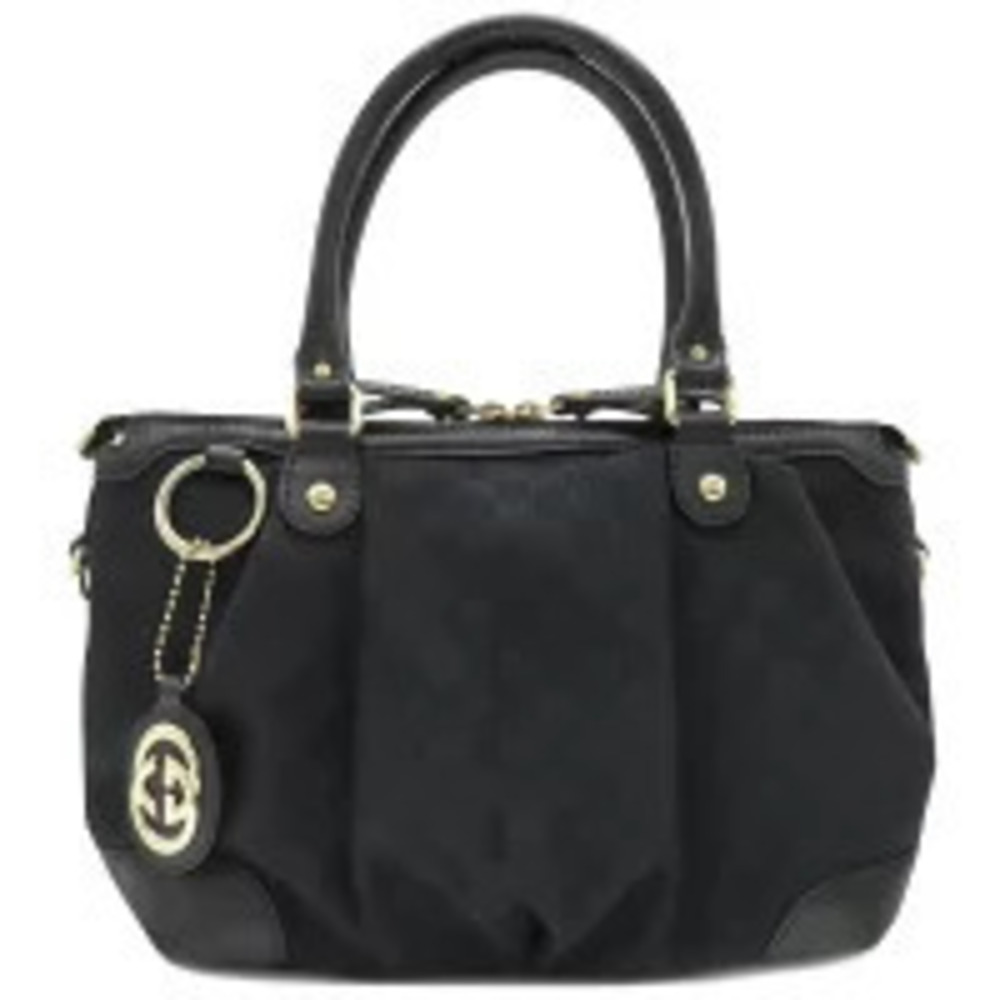 Gucci Sukey Bag GG Canvas Black Shoulder Handbag